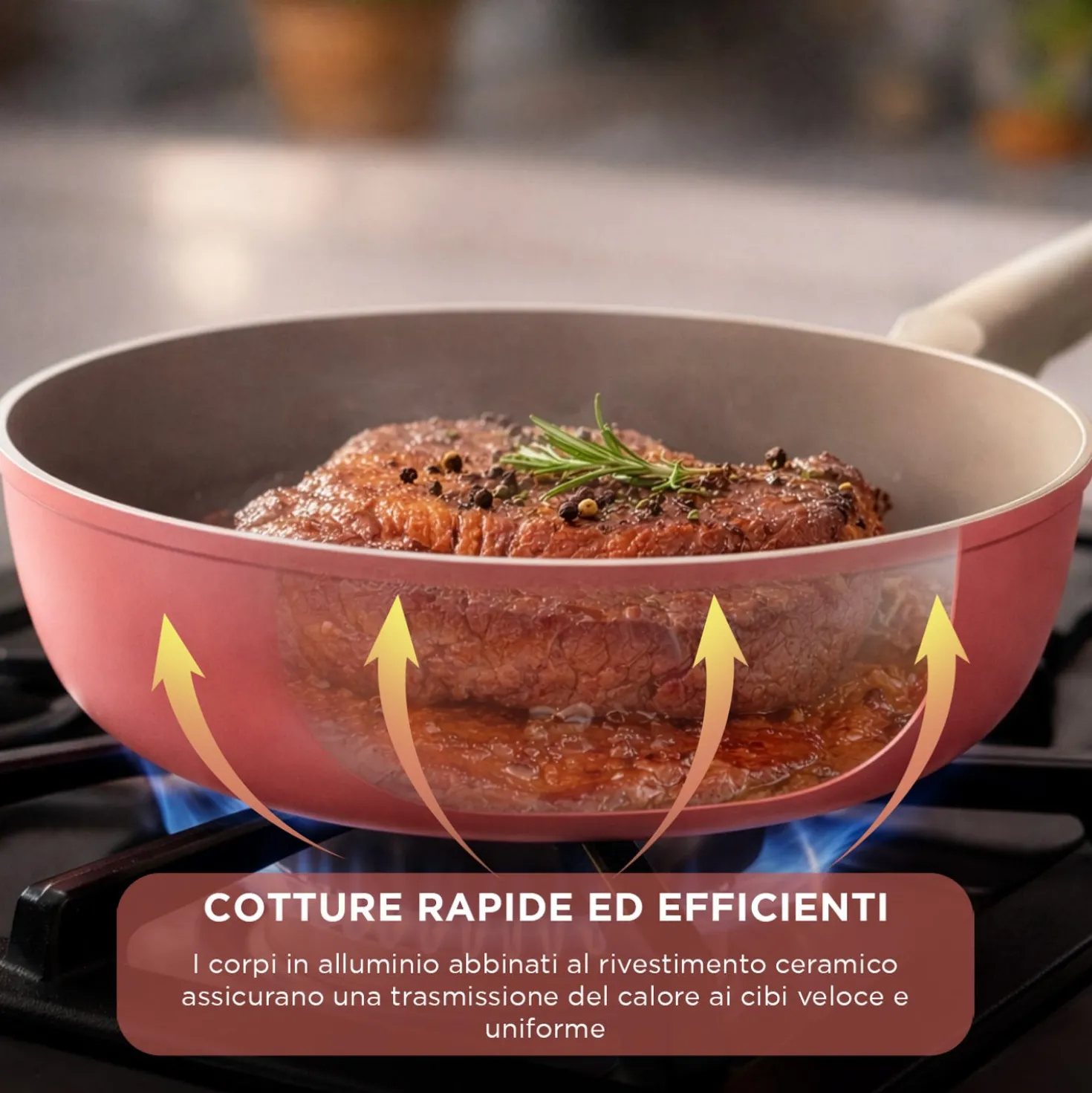 Padella 28 cm antiaderente ceramico Koral