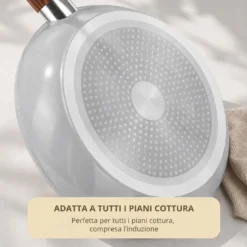 Padella 20 cm antiaderente ceramico New Ceramic grigio
