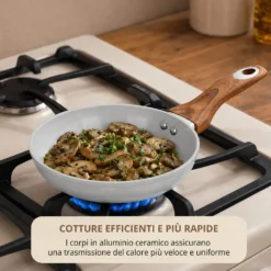 Padella 20 cm antiaderente ceramico New Ceramic grigio