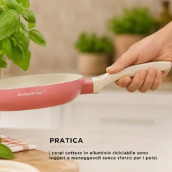 Padella 20 cm corallo Cooking Therapy