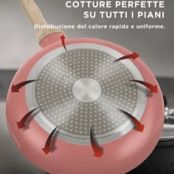 Padella 20 cm corallo Cooking Therapy