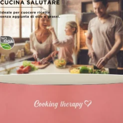 Padella 32 cm corallo Cooking Therapy