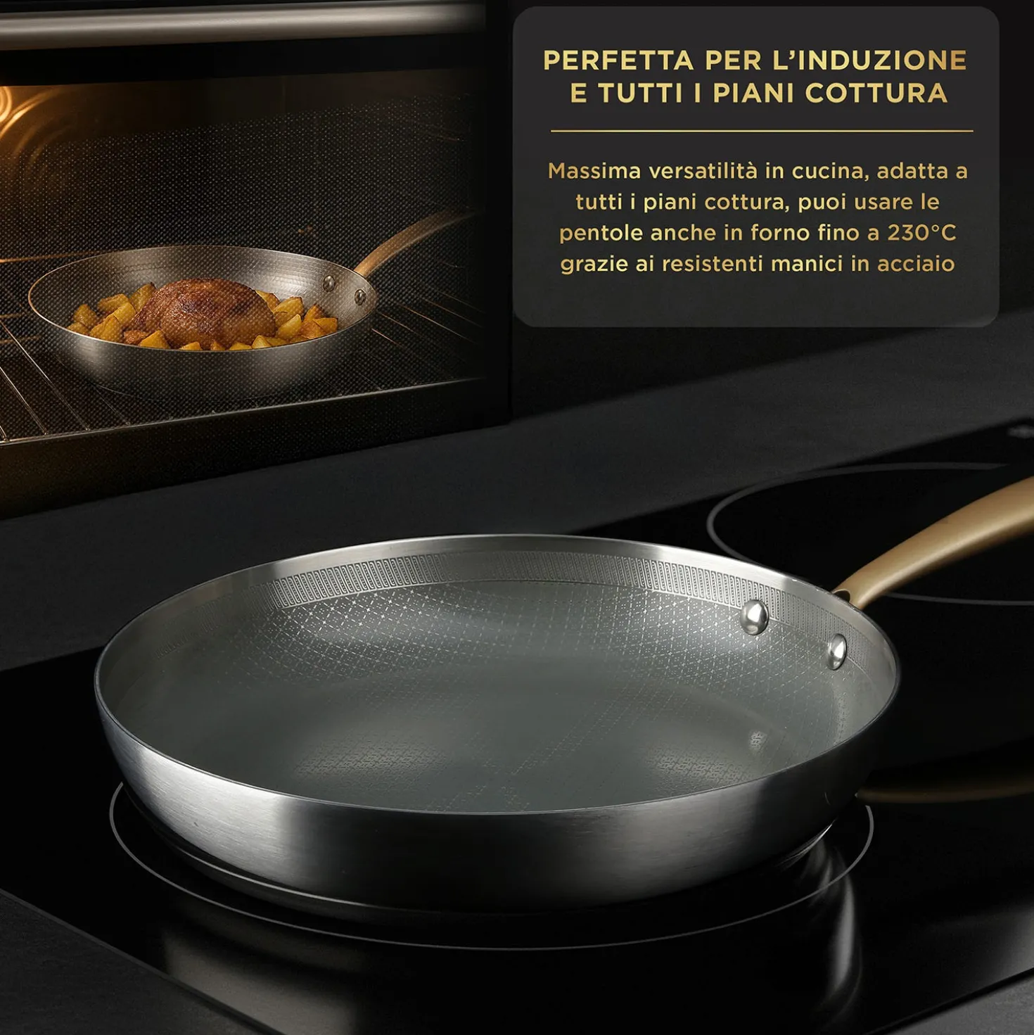 Padella 30 cm triplo strato Tri Ply - Gold