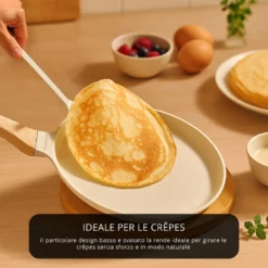 Padella crepes 28 cm con spatola Crepes Magie crema
