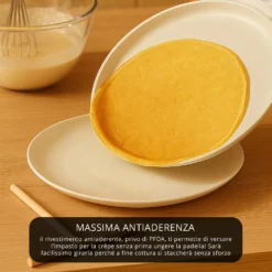 Padella crepes 28 cm con spatola Crepes Magie crema