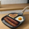 Padella 2 scomparti cuore e grill Mini Mania grigia