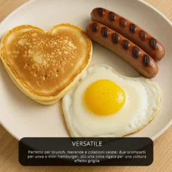 Padella 2 scomparti cuore e grill Mini Mania grigia