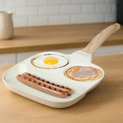 Padella 2 scomparti tondi e grill Mini Mania crema