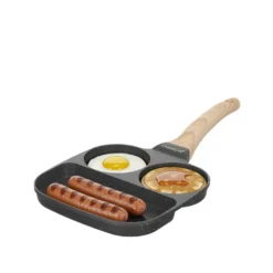 Padella 2 scomparti tondi e grill Mini Mania grigio