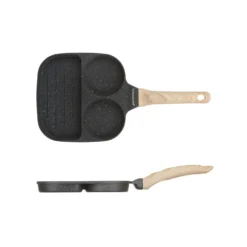 Padella 2 scomparti tondi e grill Mini Mania grigio