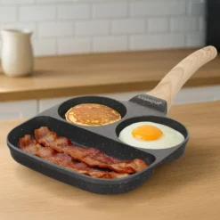 Padella 2 scomparti tondi e grill Mini Mania grigio