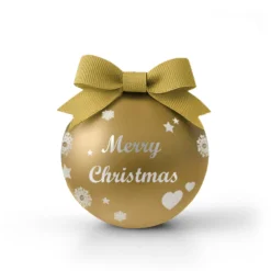 Pallina di Natale led Merry Christmas bronzo