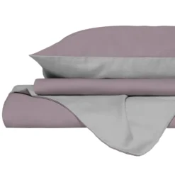 Parure copripiumino Color matrimoniale rosa/grigio Datex