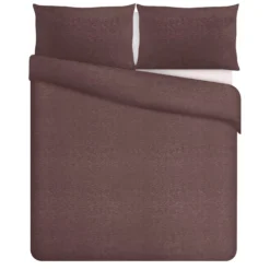 Parure copripiumino matrimoniale melanzana Jersey melange