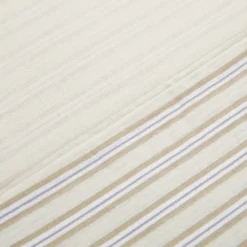Parure copripiumino singolo cotone righe beige