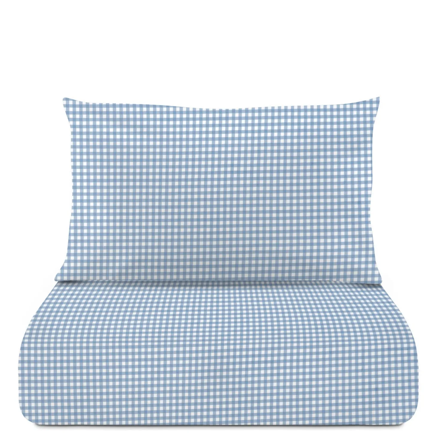 Parure copripiumino singolo quadretti blu Young