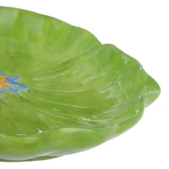 Piattino fiore verde 20 cm terracotta Florafruit