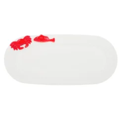 Piatto da portata ovale 33 cm ceramica granchio Sea