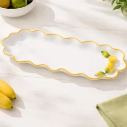 Piatto da portata ovale 36x13 cm ceramica Limoni