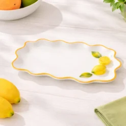 Piatto da portata 24x15 cm ceramica Limoni
