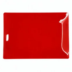 Piatto decorativo vetro 30x20 cm Re rospo rosso