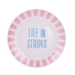 Piatto dolce ceramica Life in Stripes Color Bloom