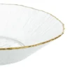 Piatto fondo in vetro bordo oro 20 cm