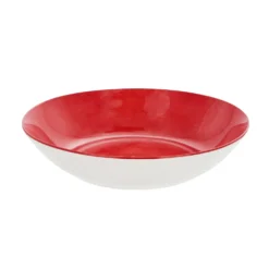 Piatto fondo rosso porcellana Mix e Match