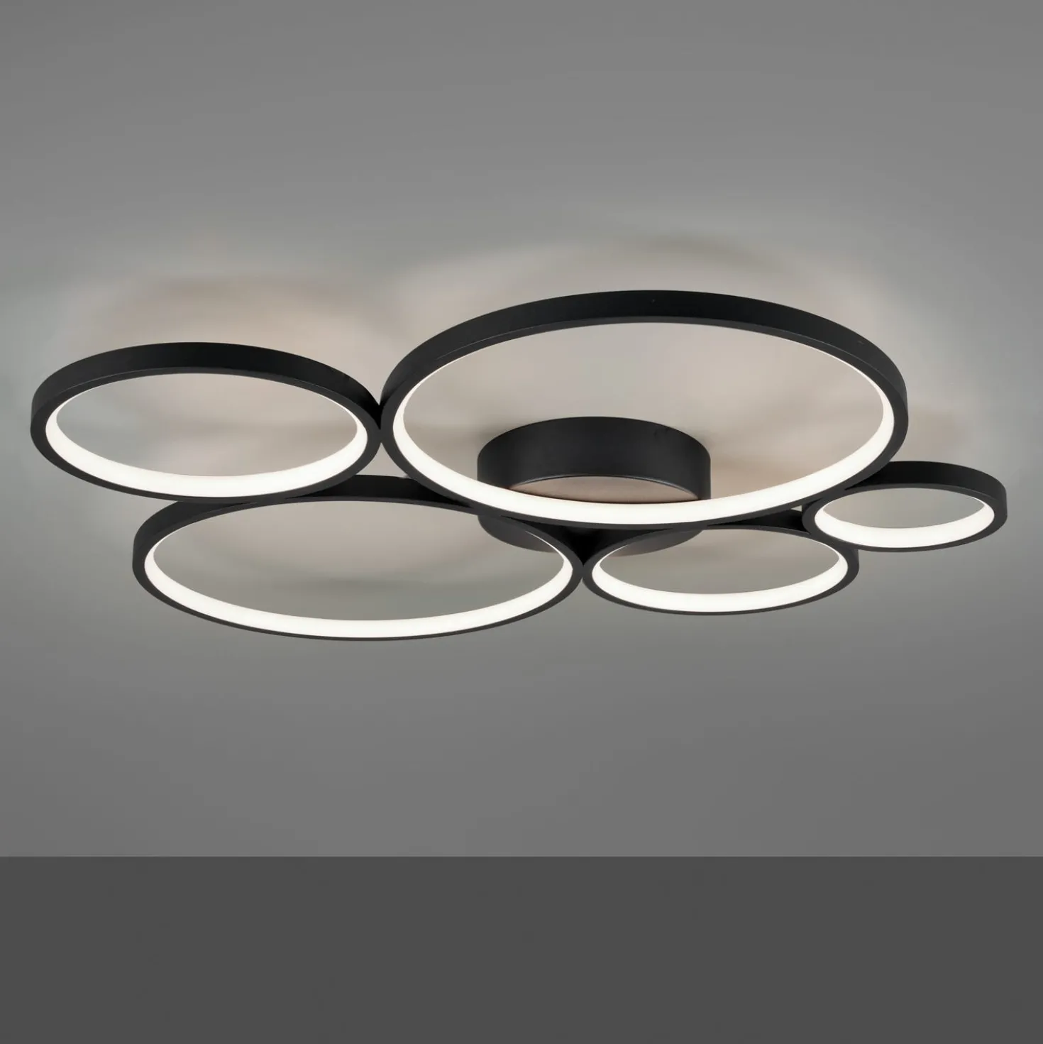 Plafoniera 5 LED Rondo nero Trio