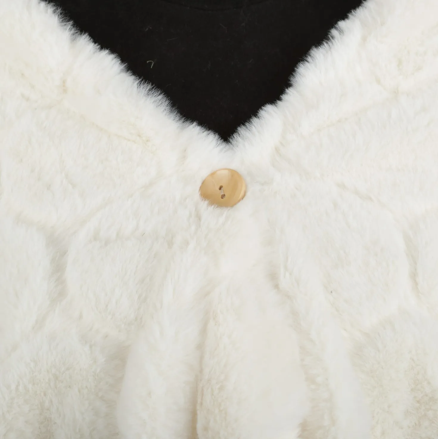 Plaid scialle bianco con bottone Darling