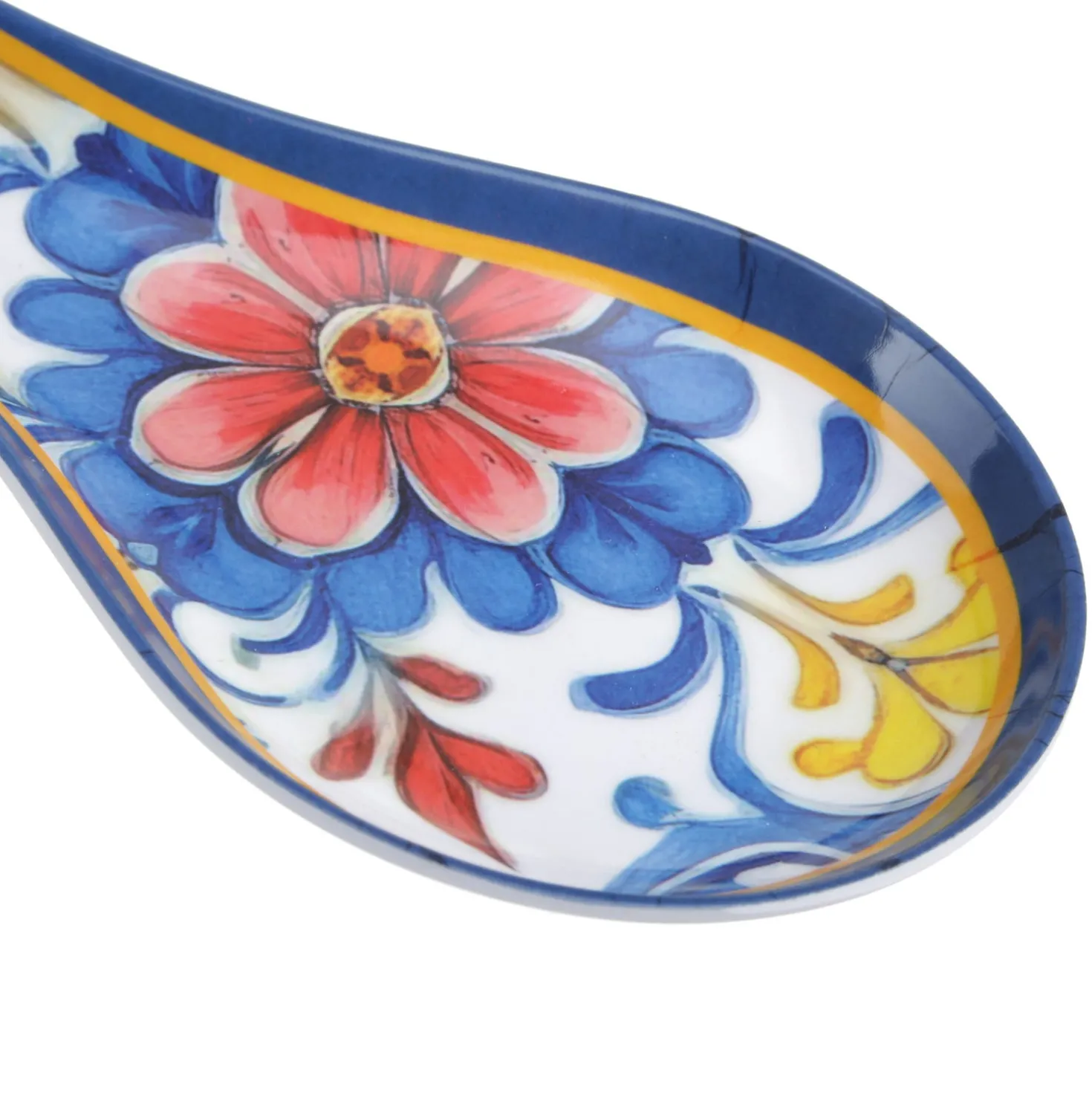 Poggiamestolo melammina 28 cm decorato Sicilia