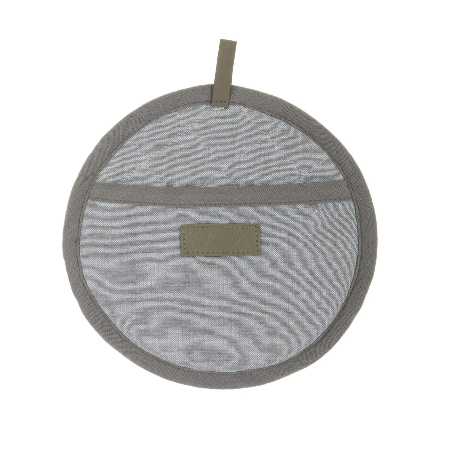 Presina tonda 20 cm grigia in cotone