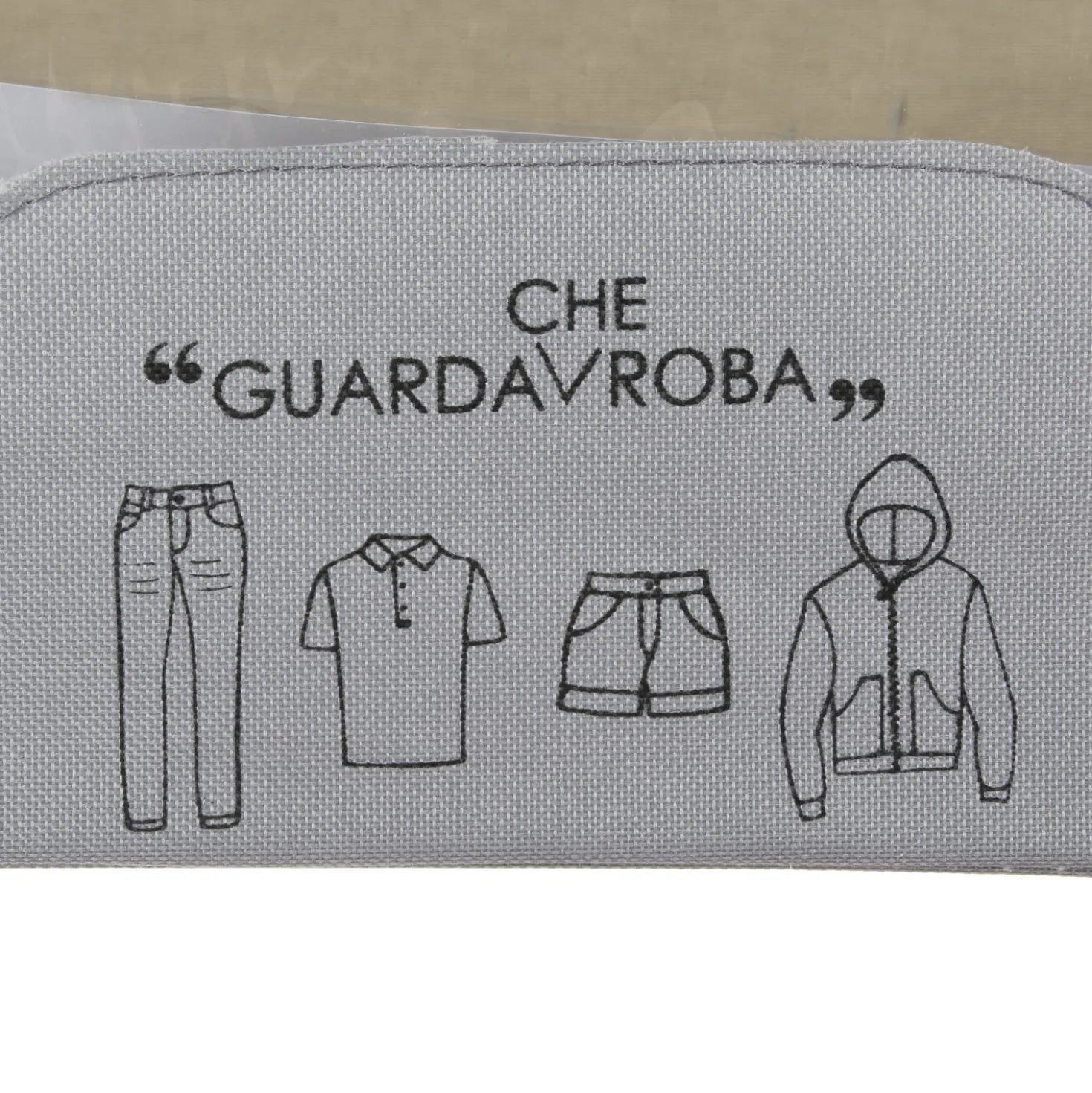 Scatola armadio 40x20x30 cm doppia cerniera e scritta grigio