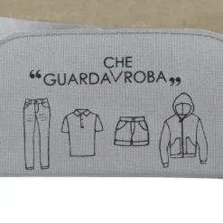 Scatola armadio 50x40x33 cm doppia cerniera e scritta grigio