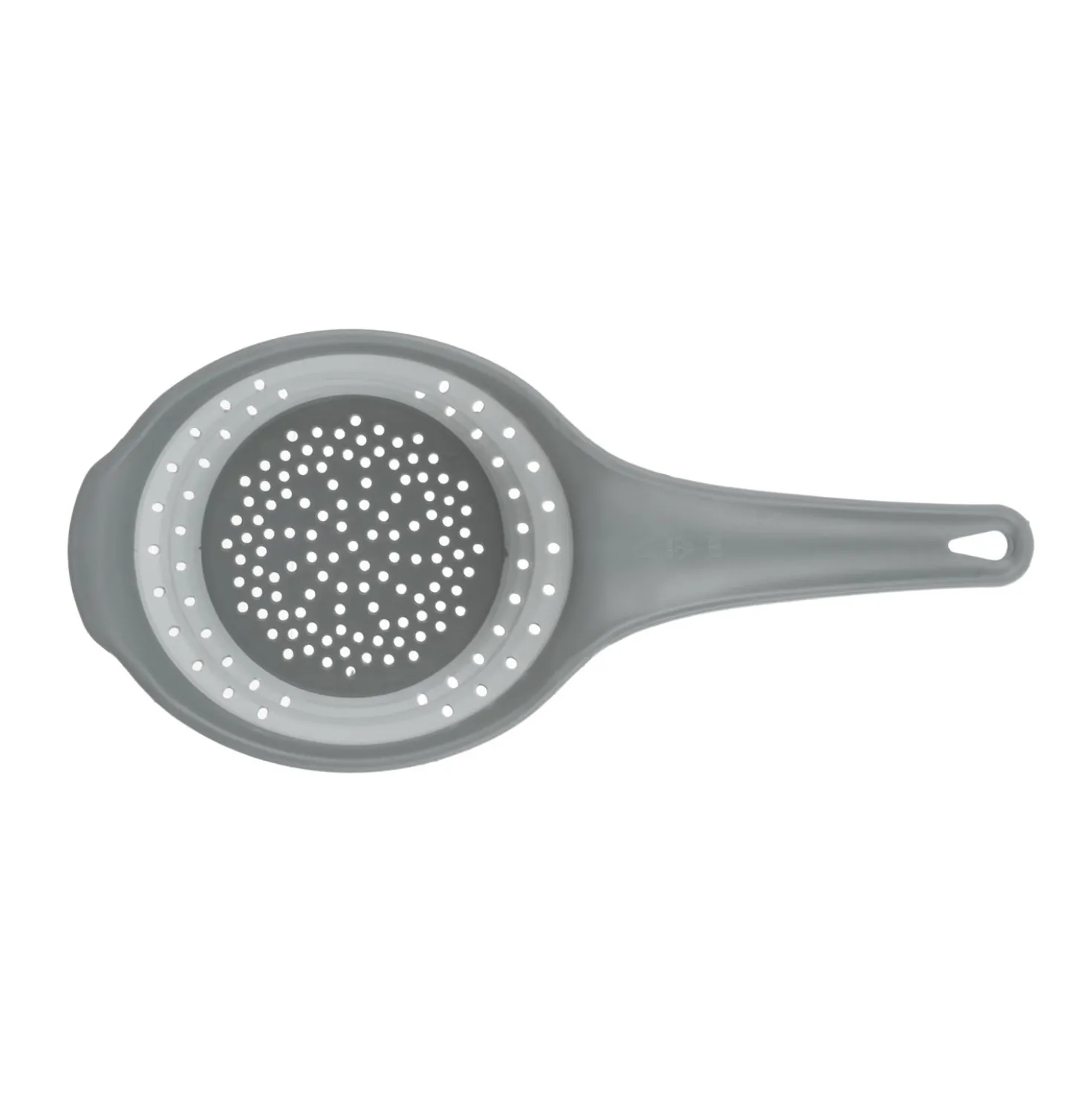 Scolapasta salvaspazio pieghevole grigio con manico