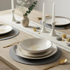 Servizio 18 piatti ceramica Elaris