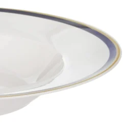 Servizio 18 piatti doppio filo blu oro in porcellana