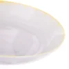 Servizio 18 piatti porcellana bianca bordo colorato Iris