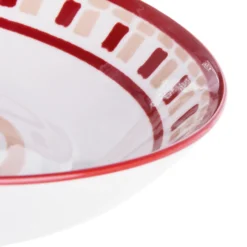 Servizio 12 piatti porcellana Velira rosso