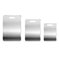 Servizio 3 taglieri in acciaio inox
