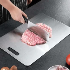 Servizio 3 taglieri in acciaio inox