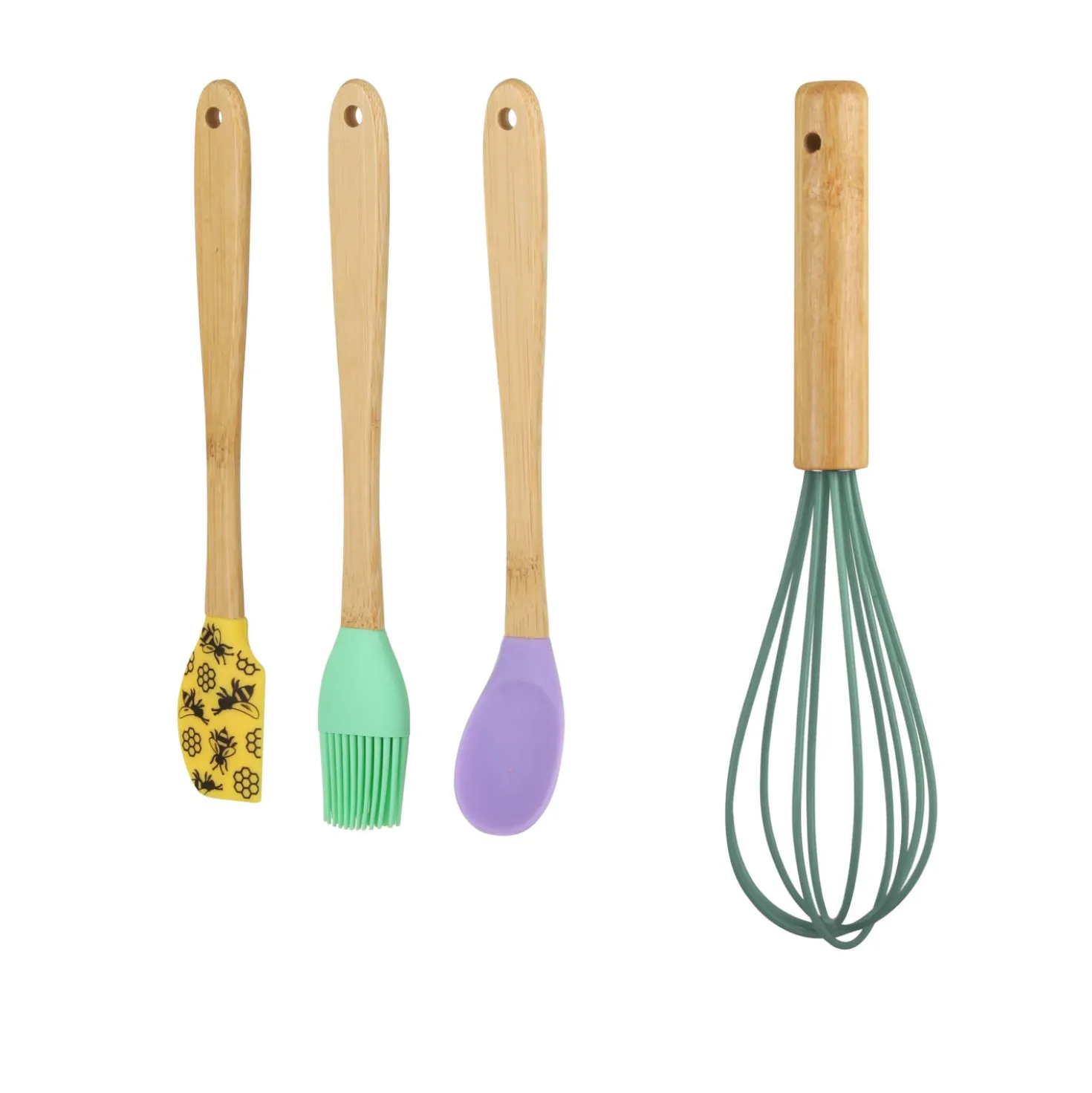 Set 4 accessori pasticceria silicone con formina fiore