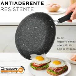 Set batteria induzione 9 pezzi New Petra Dark e friggitrice ad aria 2 cestelli