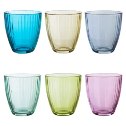 Set 6 bicchieri acqua colorati 285 ml Pasabahce