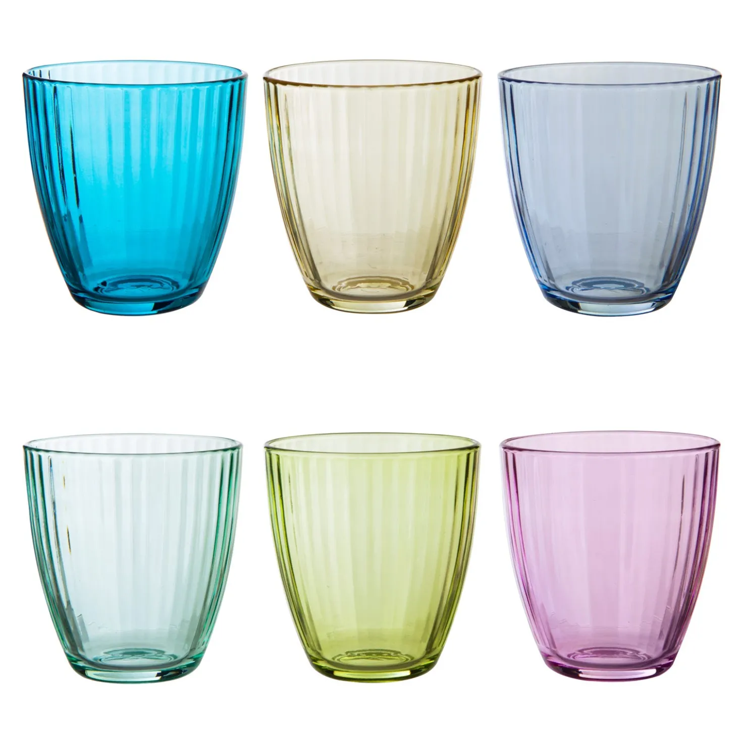 Set 6 bicchieri acqua colorati 285 ml Pasabahce