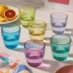 Set 6 bicchieri acqua colorati 285 ml Pasabahce