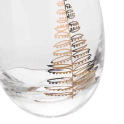 Set 4 bicchieri liquore decoro natalizio oro