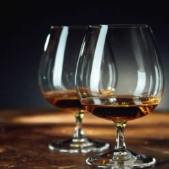 Set 2 calici Cognac Io vino in vetro cristallo