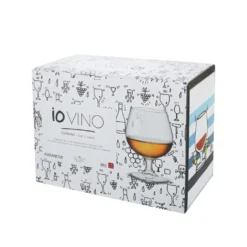 Set 2 calici Cognac Io vino in vetro cristallo
