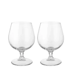Set 2 calici Cognac Io vino in vetro cristallo